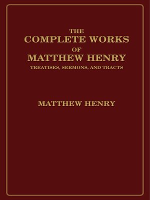 cover image of The Complete Works of Matthew Henry